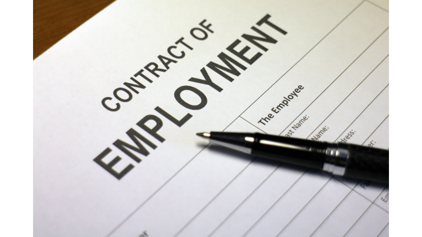 Image of employment law contract